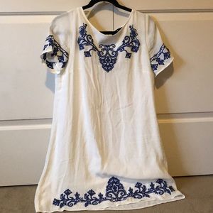 White and blue sundress